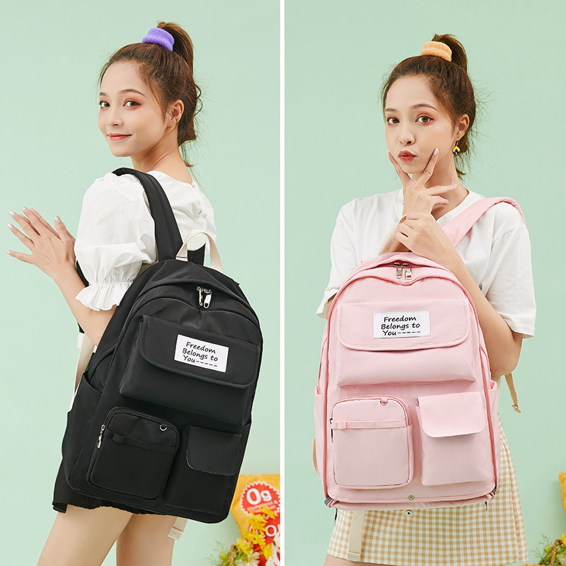 女中学生初中生韩版原宿校园双肩包 经典钻石双肩背包