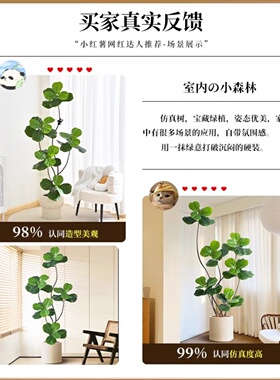仿真植物琴叶榕落地盆栽