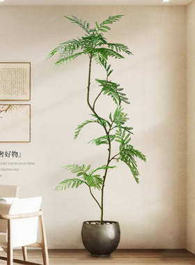 仿真绿植蓝花楹假绿植高端轻奢