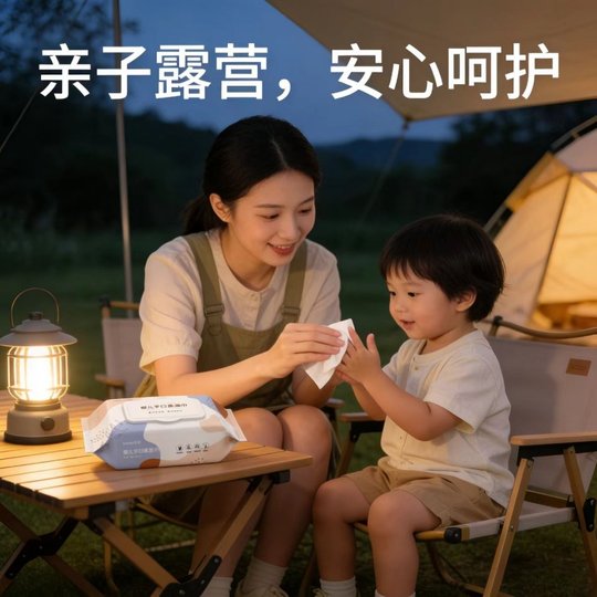 Anrou Baby Hand and Mouth Special Wet Wipes 50 Pumps Portable Pack