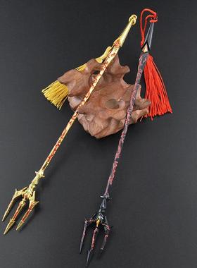 DL唐三大陆22厘米雷电三叉戟全合金全金属学生玩具模型摆设品钥匙