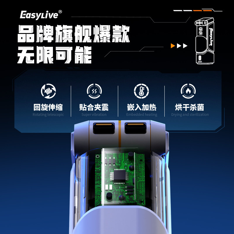 Easylive全自动伸缩NO8飞机杯男性成人用品电动夹吸男用玩具神器,淘宝优惠券,粉丝福利购,淘宝优惠卷