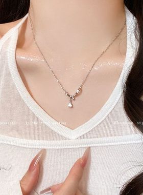 超闪水滴锆石项链高级感轻奢小众