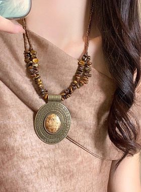 波西米亚复古重工松石串珠古雕