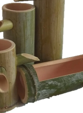 竹子流水配件鱼缸过滤器客厅庭院