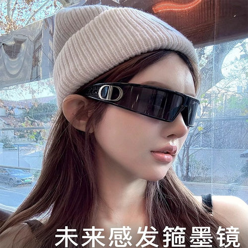 CD发箍墨镜女2026新款高级感时髦凹造型y2k拍照防紫外线太阳眼镜 - 图1