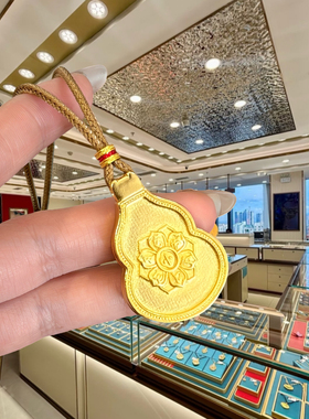 足金包银佑护身佩吊坠女毛衣项链