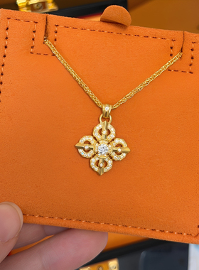 金包银项链女十字金刚杵马年礼物