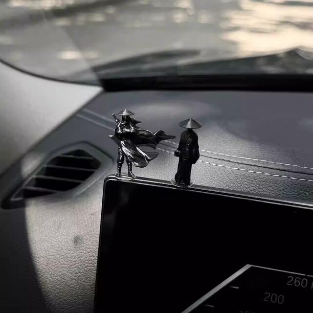 Chinese style martial arts swordsman car interior decorations