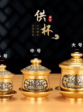 快速发货供佛用品纯铜佛具套装家用供具全套佛前T供果盘供水杯香