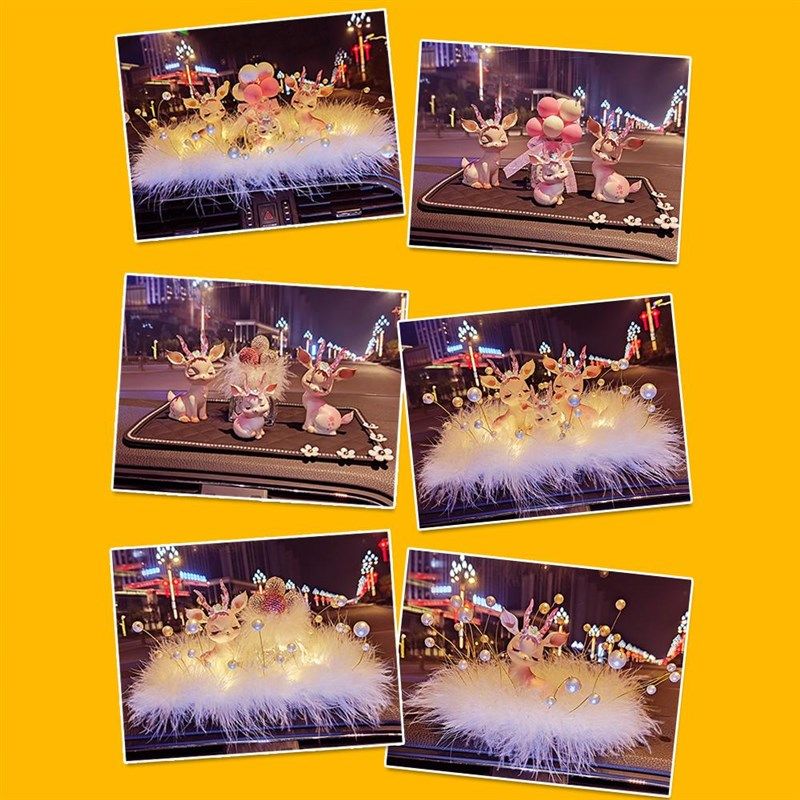 快速发货一路平安鹿汽车摆件2x025新款高档女神款车载香薰中控台,淘宝优惠券,粉丝福利购,淘宝优惠卷