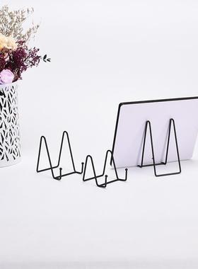 金属相框支架工艺品三脚架奖牌盘子茶饼摆件折叠展示托相片架