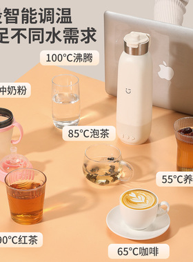 名创优品烧水杯便携式烧水壶保温旅行出差家用小型全自动电热水杯