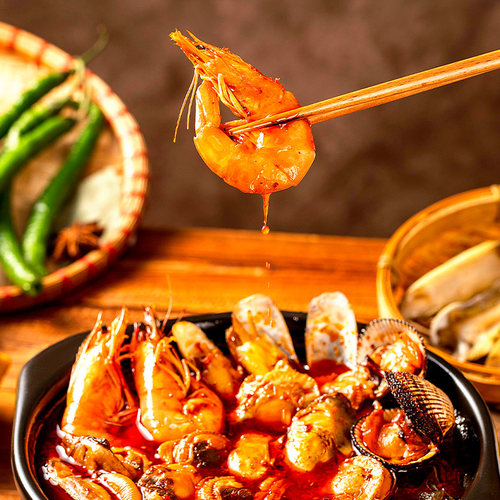 锅圈食汇小火锅麻辣生蚝海鲜懒人方便速食预制菜加热即食400g/包 - 图0