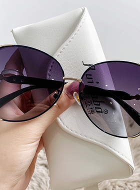 速发新款狐潮头偏光太镜夏季狸大墨镶钻框镜防紫外线开车配镜