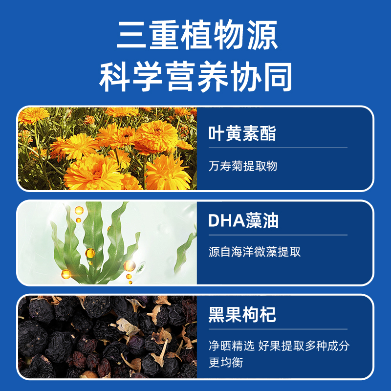 膳源百健DHA山楂叶黄素酯片30片儿童保护健康视力护眼叶黄素咀嚼