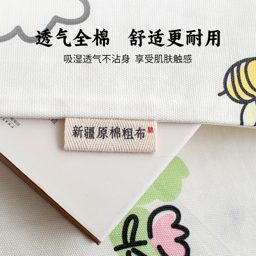 定制A类儿童纯棉加厚老粗布床单单件100棉亚麻棉麻被单宿舍三件套 - 图2
