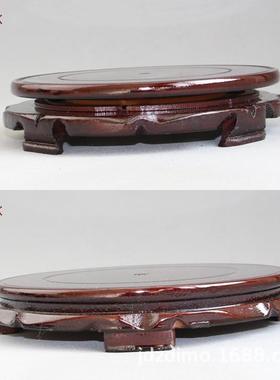 【6-40cm底座】圆形木质底座工艺品配件花瓶花盆酒坛底托旋转