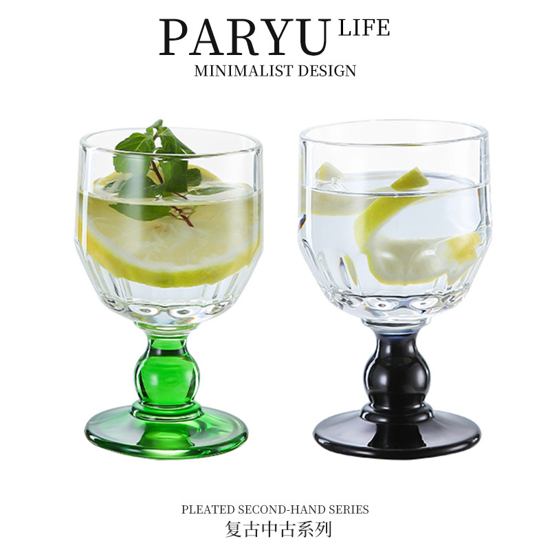 PARYU新款黛珠中古杯果汁香槟杯玻璃水杯复古果酒杯酒杯鸡尾酒杯,淘宝优惠券,粉丝福利购,淘宝优惠卷