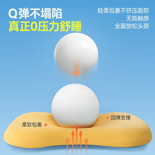 猴自在儿童宝宝枕头婴儿护脊透气可水洗硅胶枕6个月到1岁-3-6岁+ - 图3