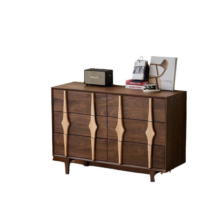 北美黑胡桃木客实木六柜复古厅卧室床尾樱桃物木收纳储抽屉GSJ斗,淘宝优惠券,粉丝福利购,淘宝优惠卷