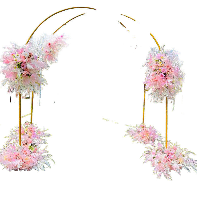 款婚庆双杆拱门铁艺架子婚礼金色u型拱门半圆单杆气球装饰道,淘宝优惠券,粉丝福利购,淘宝优惠卷