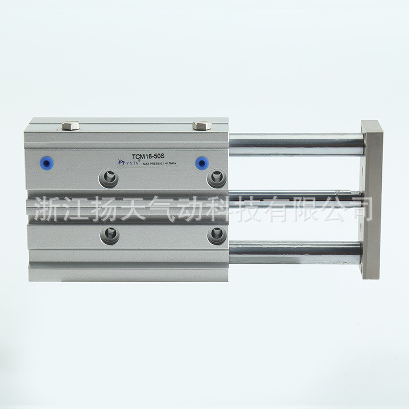 三轴三杆气缸TCM16X10/20/30/40/50/75/100/125S滚珠轴薄型带磁 - 图0