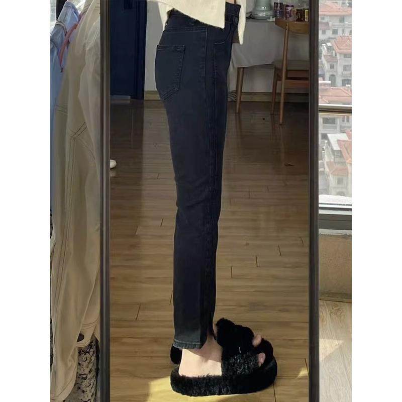 梨型身材大码开叉直筒女春胖妹妹mm显瘦直筒烟管裤,淘宝优惠券,粉丝福利购,淘宝优惠卷