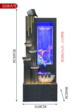 轻奢简约流水喷泉假山落地摆件客厅办公室水幕墙鱼缸循环水系景观