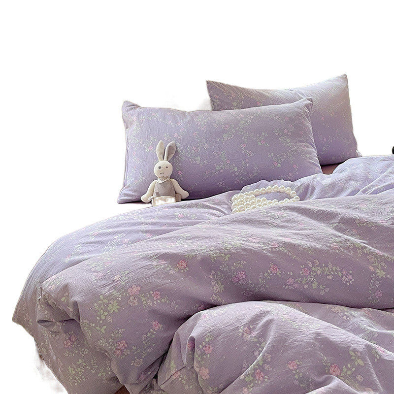 A类双层纱水洗棉床笠款被套四件套宿舍单人三件套床上用品双人厂,淘宝优惠券,粉丝福利购,淘宝优惠卷