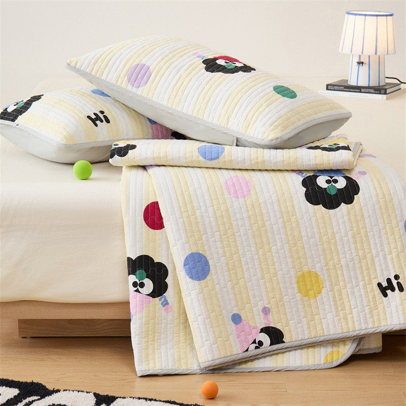 纯棉床盖单件四季通用全棉水洗儿童榻榻米夹棉床单人三件套冬季3,淘宝优惠券,粉丝福利购,淘宝优惠卷