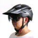 One-piece bicycle helmet and safety helmet, mountain biking equipment with goggles