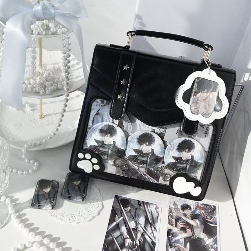 原创痛包双肩包二次元大容量斜挎包小食量单肩包吧唧包透明包娃包,淘宝优惠券,粉丝福利购,淘宝优惠卷