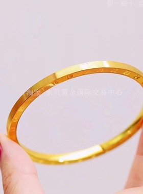 金包银520爱心时钟手镯女送老婆