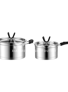 不锈钢锅具组合平底锅o汤锅样板房间厨房饰品摆件组合套装橱柜装