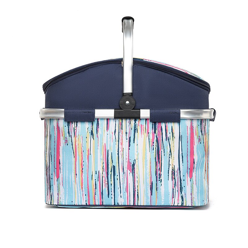 户外手提篮子野餐保温袋可携式折叠购物篮防水冰包铝U箔加厚大号,淘宝优惠券,粉丝福利购,淘宝优惠卷