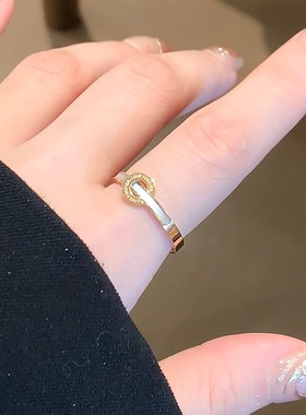 小众设计素圈戒指女轻奢高级感戒