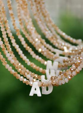 意大利小众设计水晶串珠锁骨