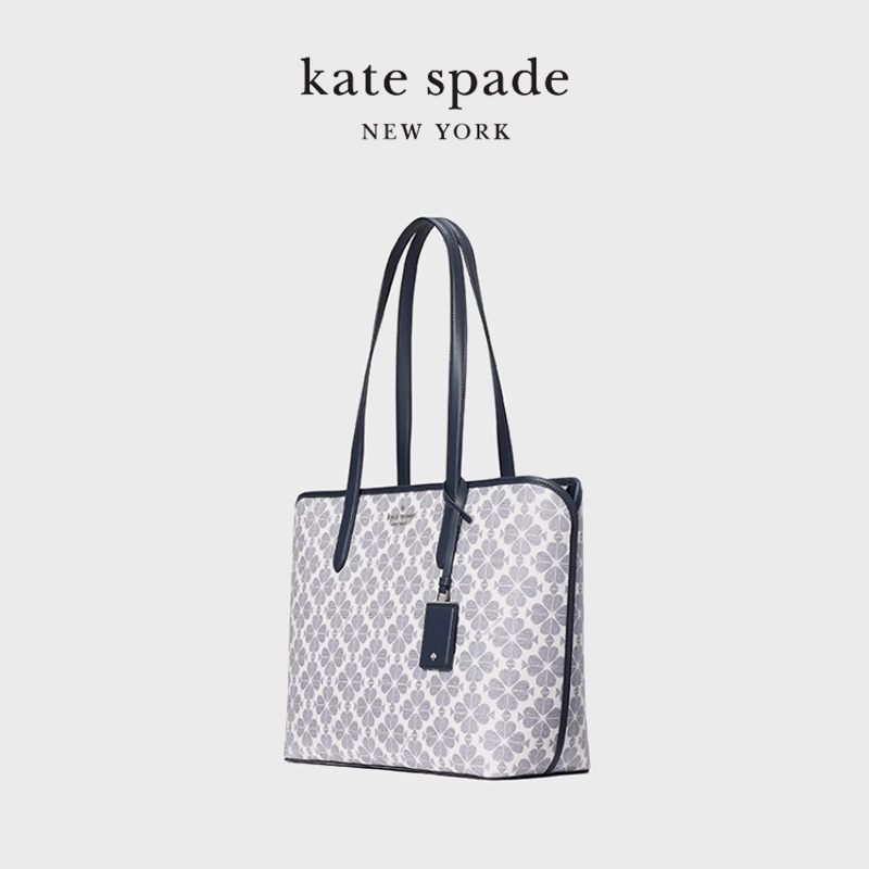 kate spade ks flower女士老花托特包单肩包大容量质感通勤休闲包