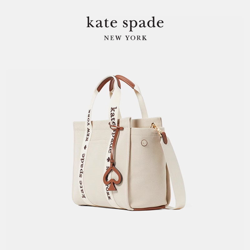 kate spadeks plenty帆布包手提托特包质感通勤女包