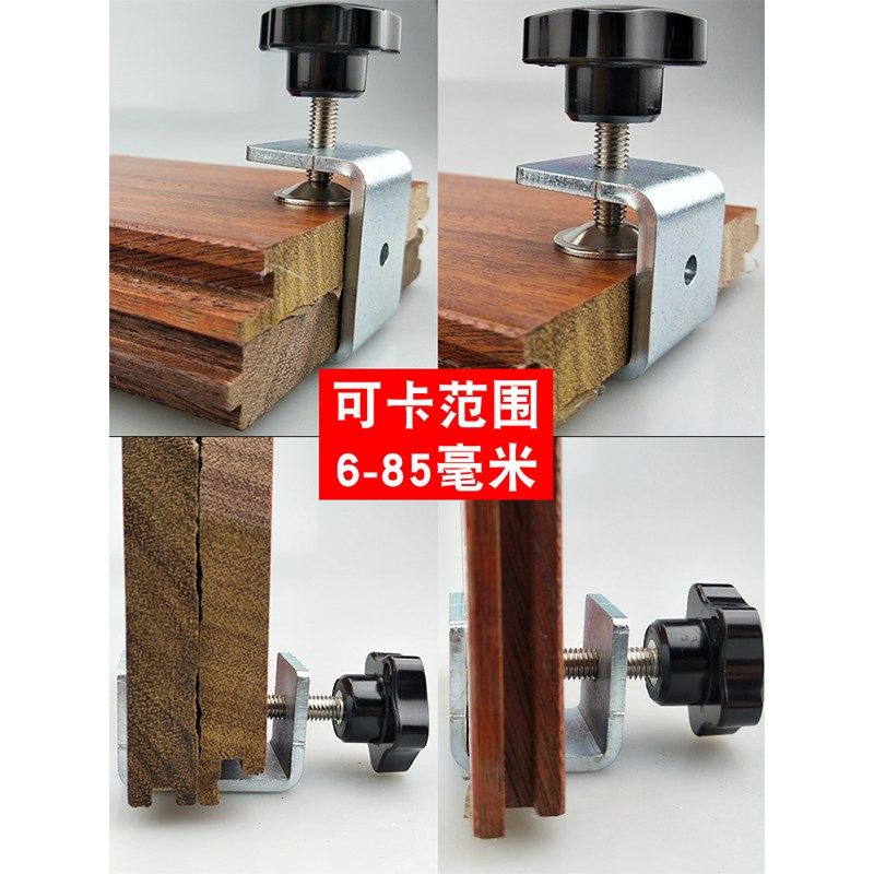 不锈钢u型角码支架老虎卡夹方形夹可调G节骑马卡抱箍c形管卡连接 - 图1