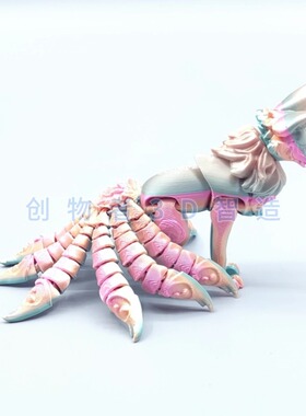 跨境3d打印九尾狐关节可动模型手办家居装饰摆件礼物儿童玩具