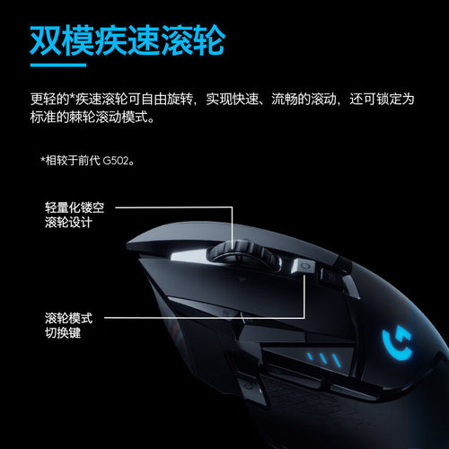 罗技G502无线游戏鼠标创世者机械笔记本台式电脑电竞通用专用外设 - 图2