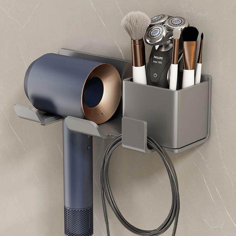 壁挂式懒人风筒免打孔浴室挂架挂钩吹风机置物架支架卫生间电吹风,淘宝优惠券,粉丝福利购,淘宝优惠卷