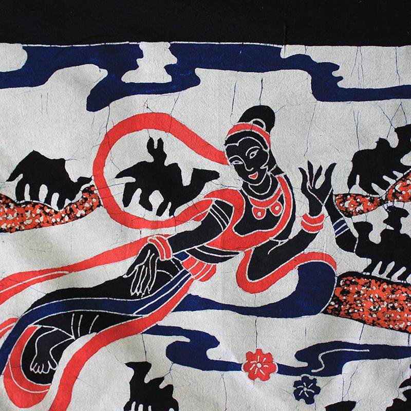 布艺手工蜡染画横款丝路花雨中国特色礼品餐厅酒吧客栈装饰棉布画,淘宝优惠券,粉丝福利购,淘宝优惠卷