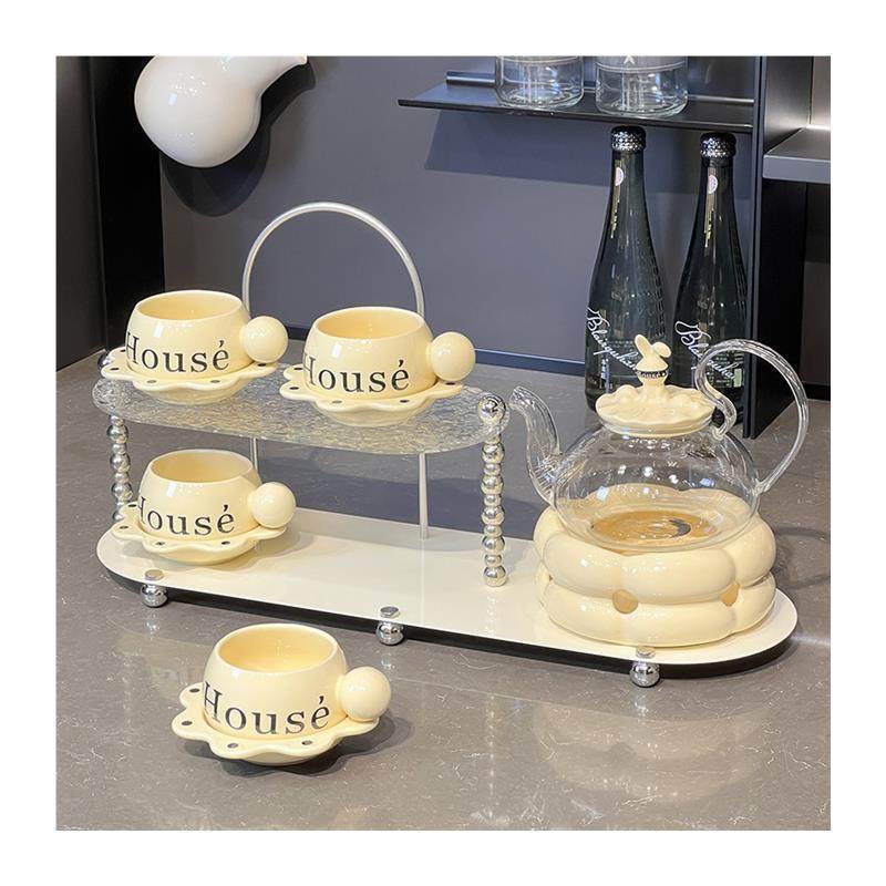 网红水果花茶壶加热英式下午茶茶具茶杯套装闺蜜结婚新婚礼物,淘宝优惠券,粉丝福利购,淘宝优惠卷