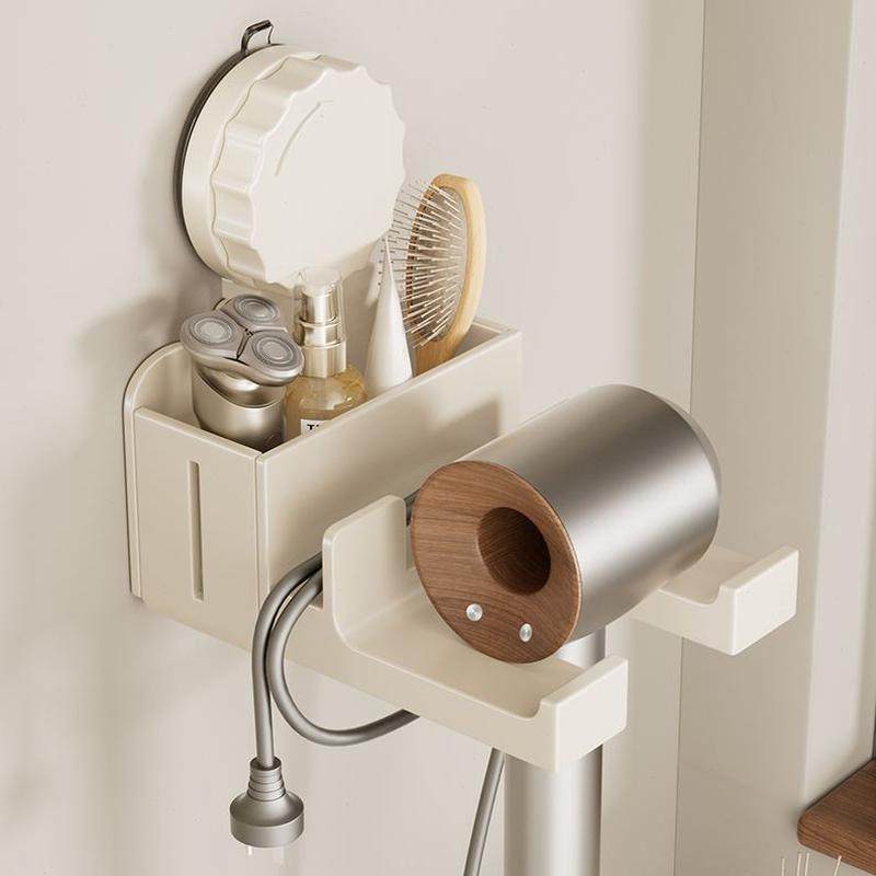 支架奶吸盘奶油电风收纳吹风机置物架白色风筒挂架卫生间免打孔放,淘宝优惠券,粉丝福利购,淘宝优惠卷