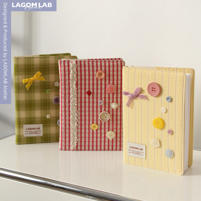 LAGOMLAB original 2024 button plaid cloth monthly plan Lunar weekly record book book clothes gift box