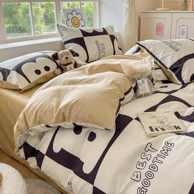 单印花全棉床单枕套床单纯棉学生宿舍三件套床笠小清新四件套被套,淘宝优惠券,粉丝福利购,淘宝优惠卷