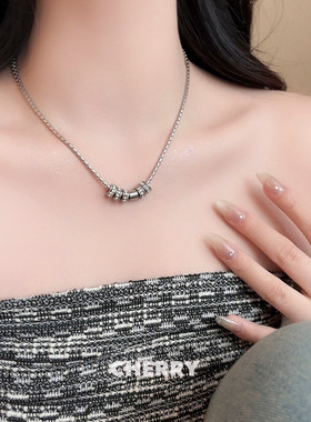 钛钢不掉色小蛮腰锁骨链女ins简约冷淡风小众项链独特个性设计链